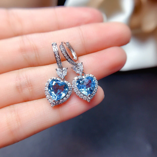 Liora - Blue Jewelry Set in White Gold