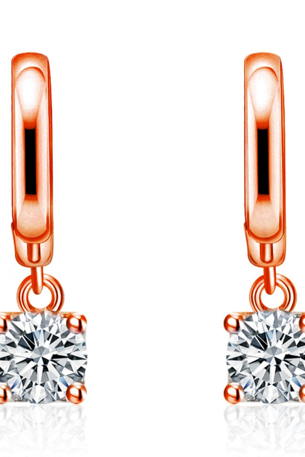 Rose - Gold Aurora Square Drop Earrings