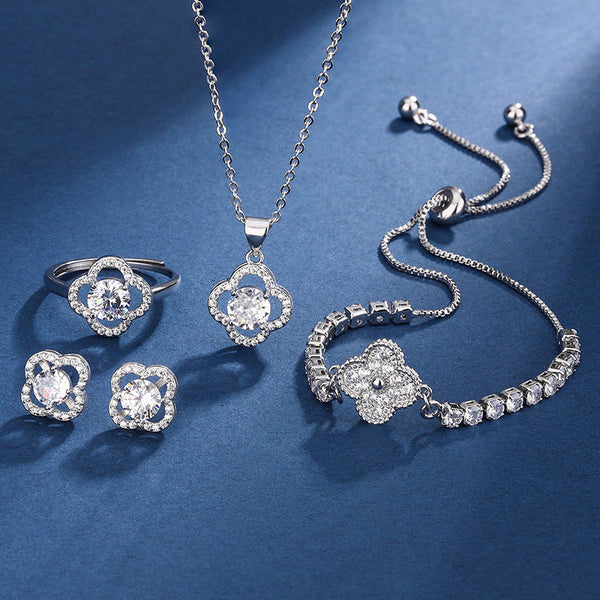Riley - White Gold Charm Set