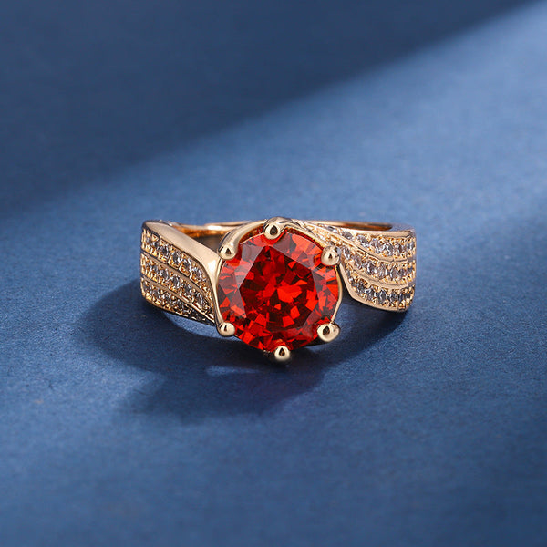 Grace - Rose Gold Crimson Champagne Set
