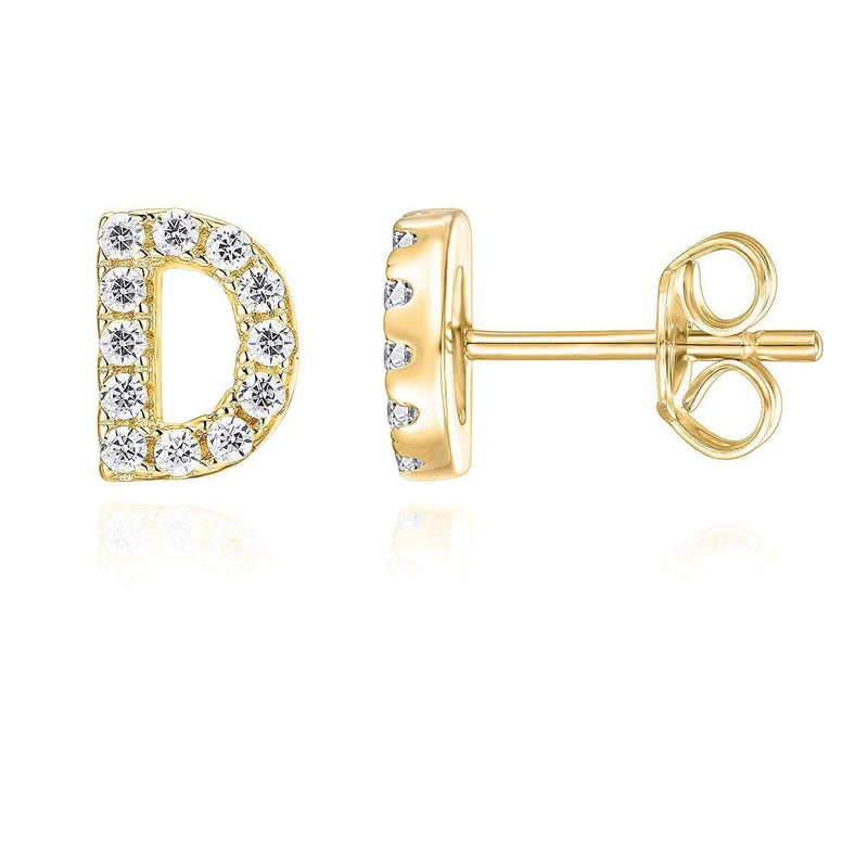 Andrea - Gold Initial Earring  Single Piece