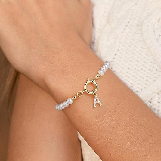Gold Auden Initial Key Bracelet