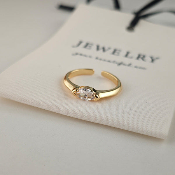 Aya Gold Sterling Silver Ring