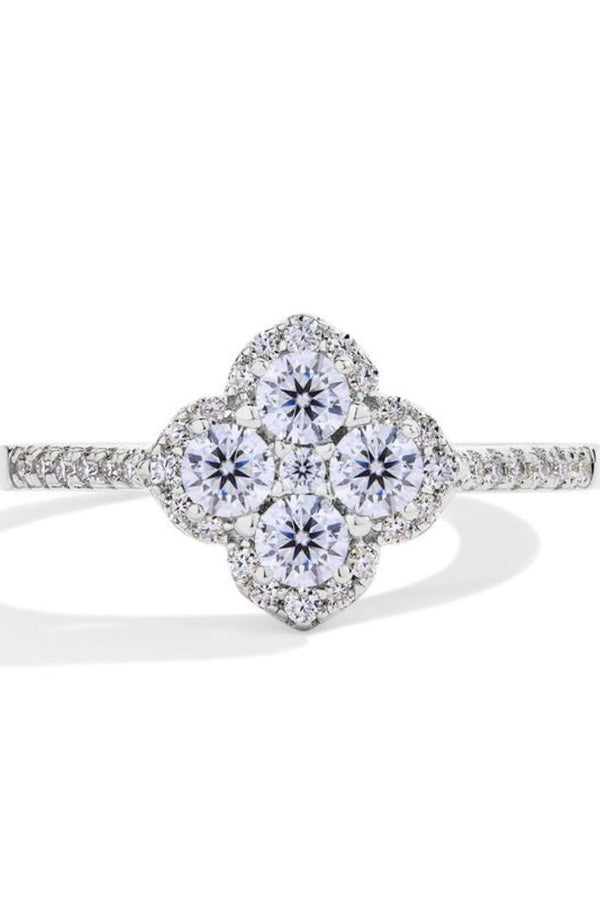 Soraya Clover Ring in White Gold