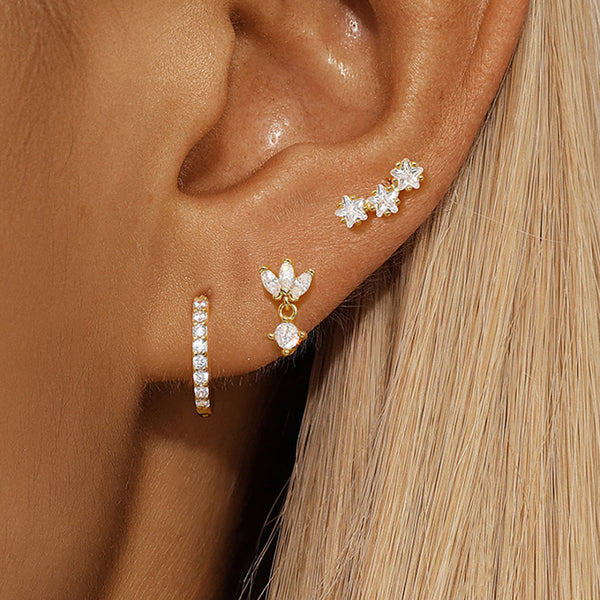 Lyra - Gold Trio Mila Essential Earrings