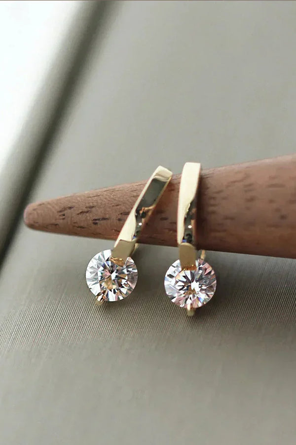 Sparkling Gold Stud Earrings