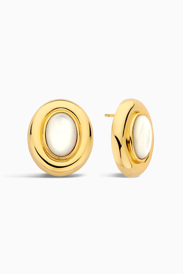 Giselle - Gold Pearl Earrings