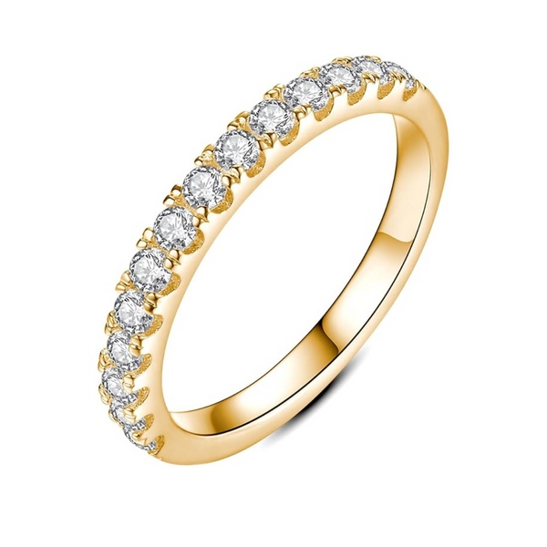 White Gold Moissanite Wedding Band