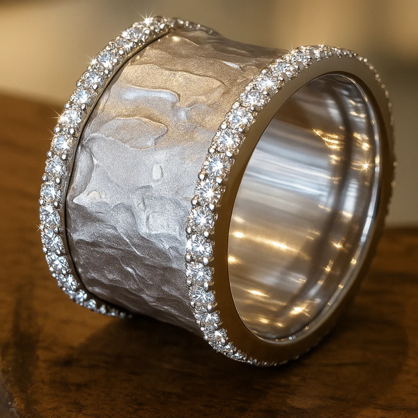 Delilah - Antique Silver Zirconia Ring