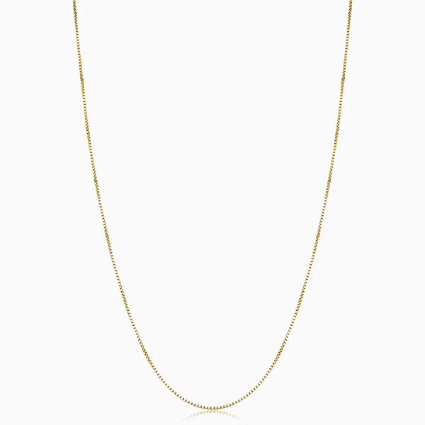 White Gold Bodega Box Necklace
