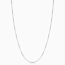 White Gold Bodega Box Necklace