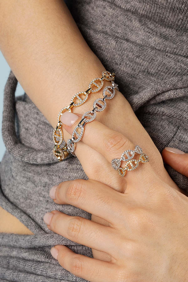 Marina - White Gold Bracelet