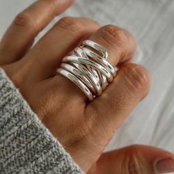 Bliss - Retro Chunky Silver Ring