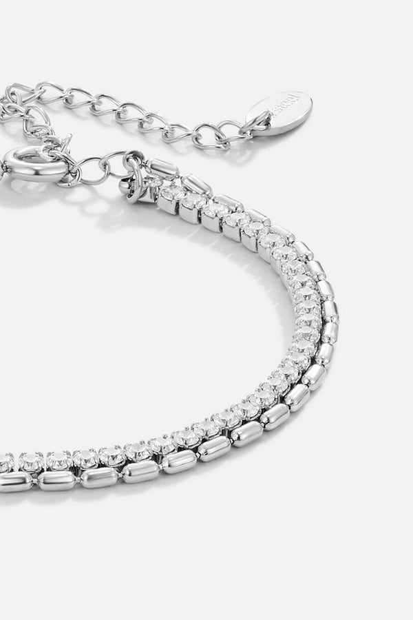 Arelia - Silver Crystal Bracelet