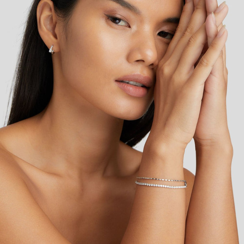 Arelia - Silver Crystal Bracelet