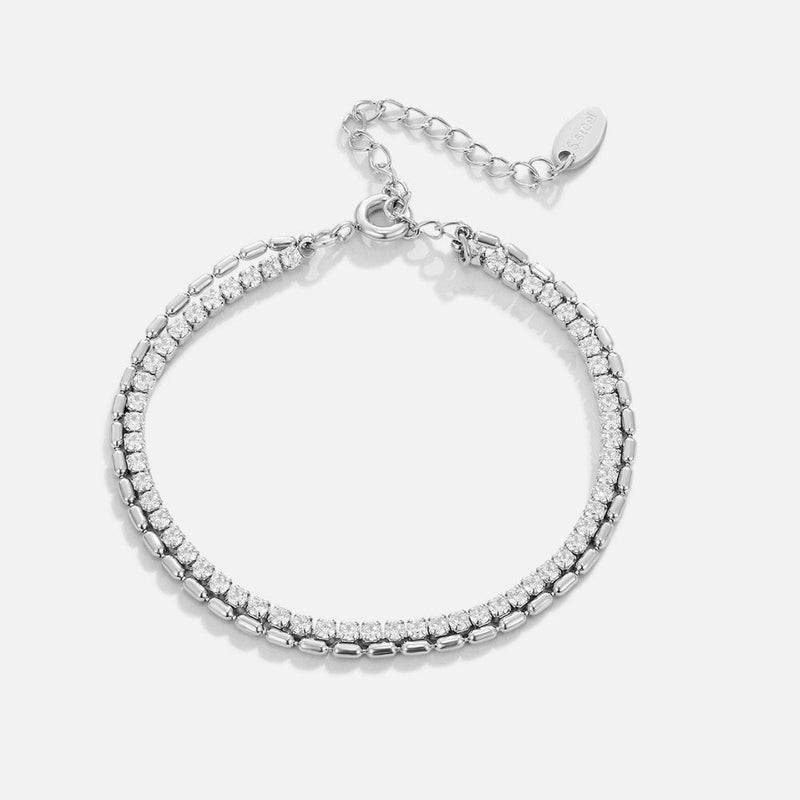 Arelia - Silver Crystal Bracelet