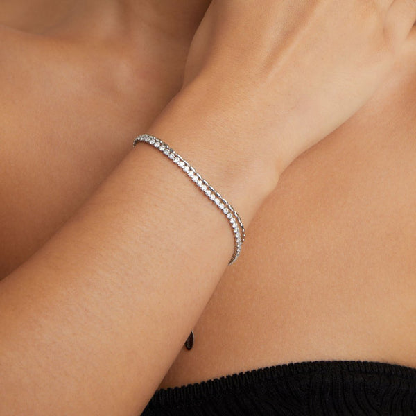 Arelia - Silver Crystal Bracelet