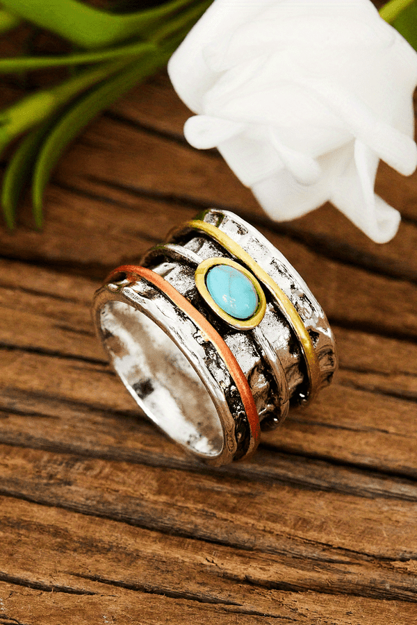 Vintage Bohemian Turquoise Ring