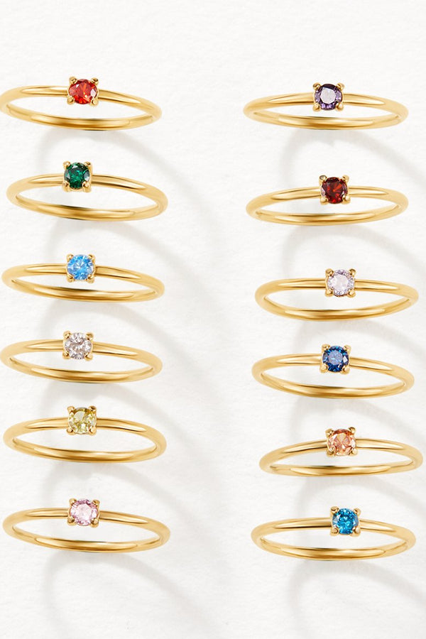 Deborah - Gemstone Birth Rings
