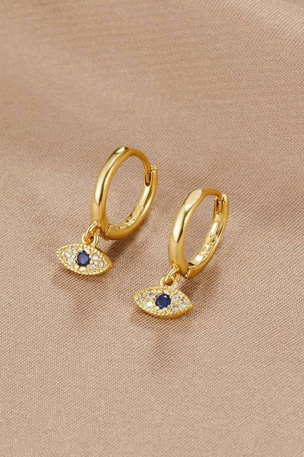 Sie Drop Earrings with Eye Design