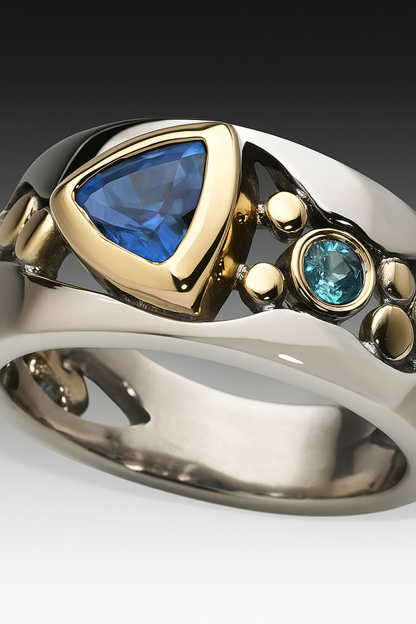 Retro Blue Zirconia Bohemian Ring