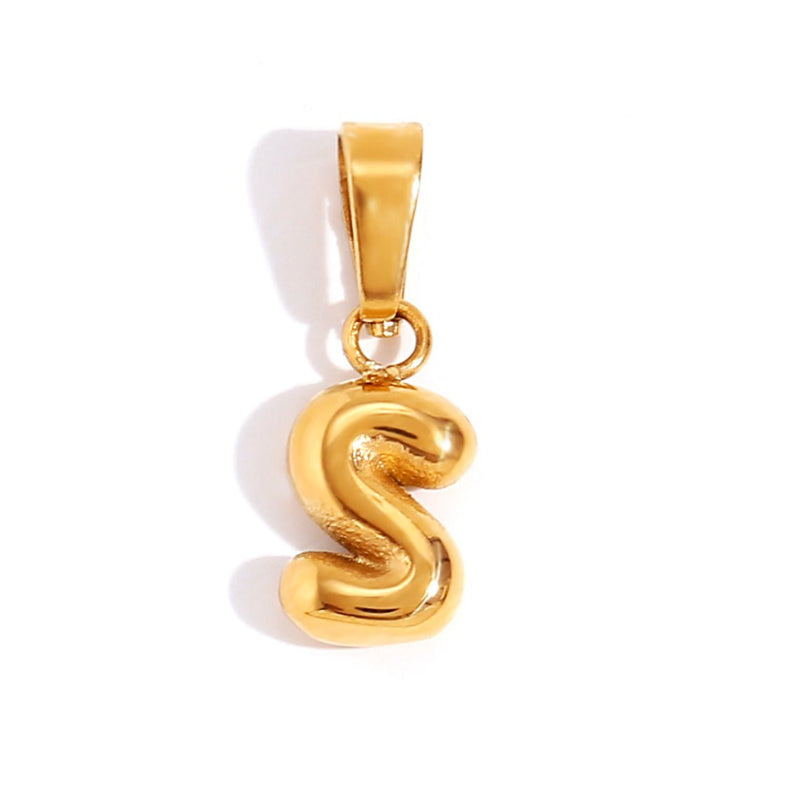 Ashley - Stylish Bubble Letter Pendant Necklace