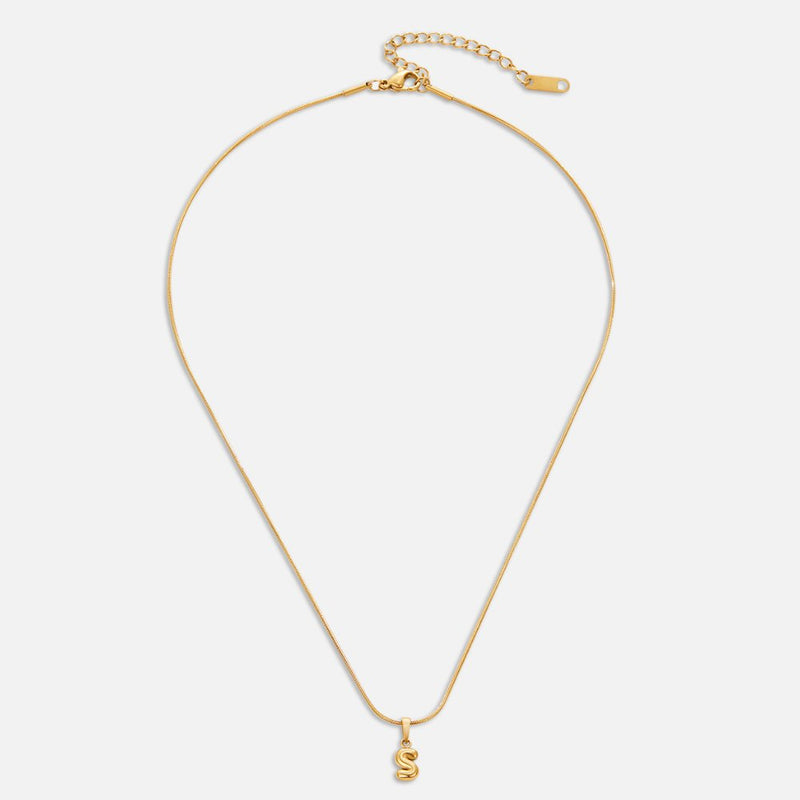 Ashley - Stylish Bubble Letter Pendant Necklace