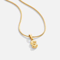 Ashley - Stylish Bubble Letter Pendant Necklace