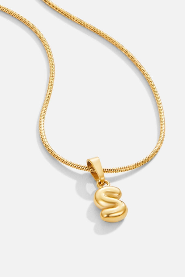 Ashley - Stylish Bubble Letter Pendant Necklace