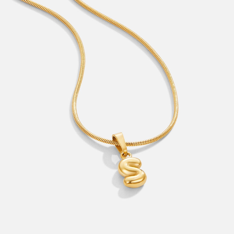 Ashley - Stylish Bubble Letter Pendant Necklace
