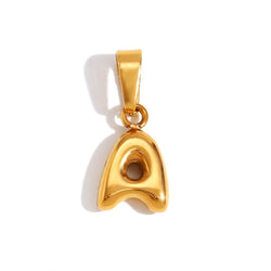Ashley - Stylish Bubble Letter Pendant Necklace