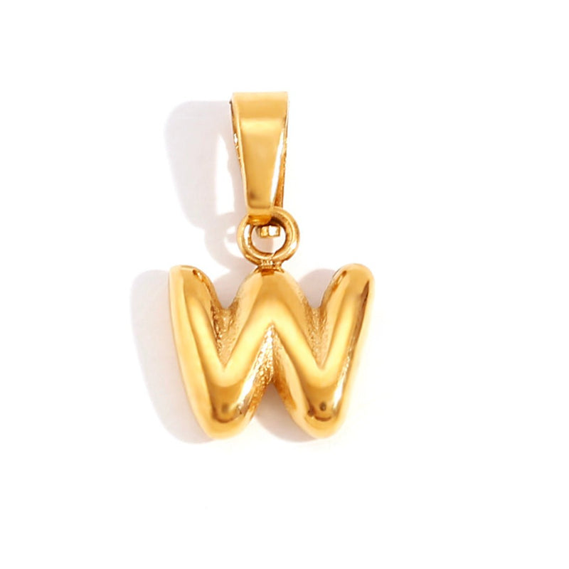 Ashley - Stylish Bubble Letter Pendant Necklace