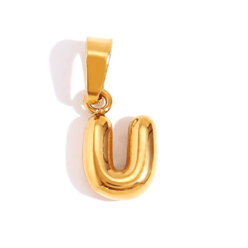 Ashley - Stylish Bubble Letter Pendant Necklace