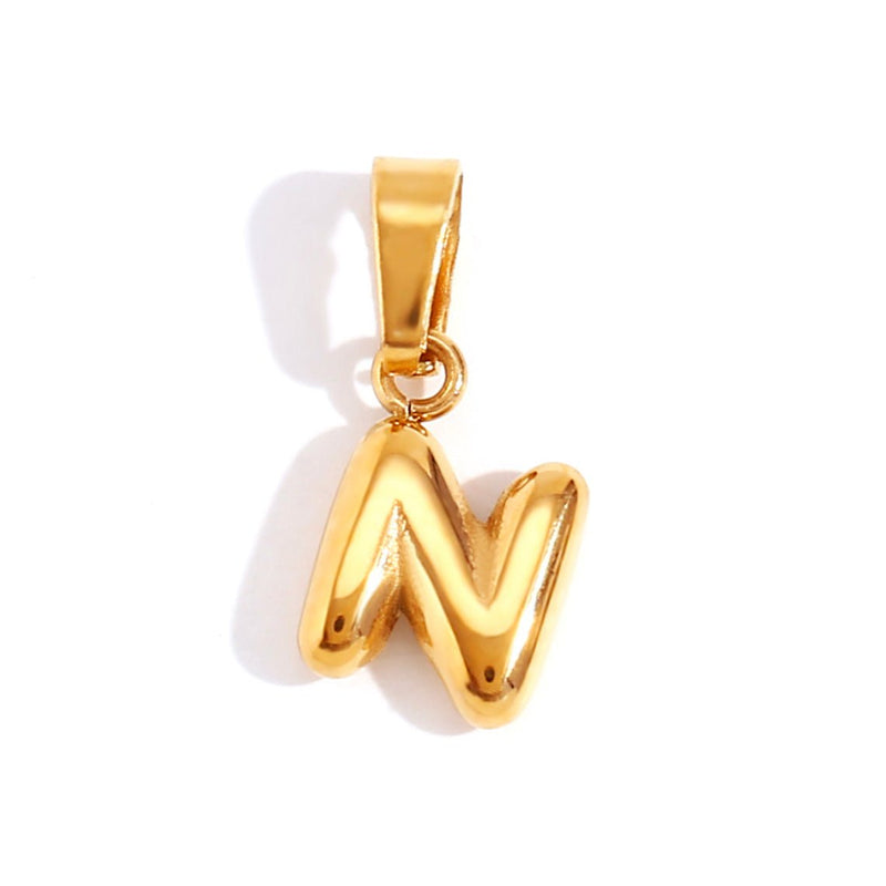 Ashley - Stylish Bubble Letter Pendant Necklace