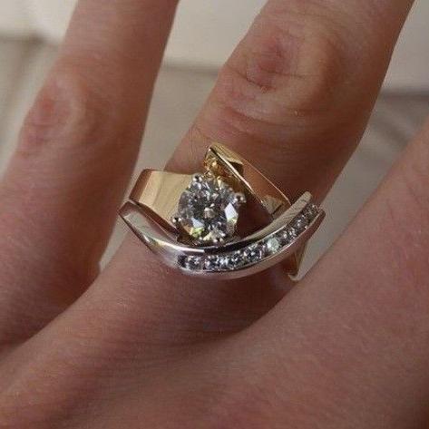 Eliza - Antique-Inspired Irregular Diamond Ring