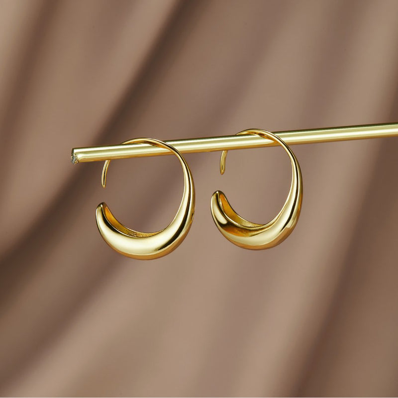 Cina - Dangle Hoop Earrings