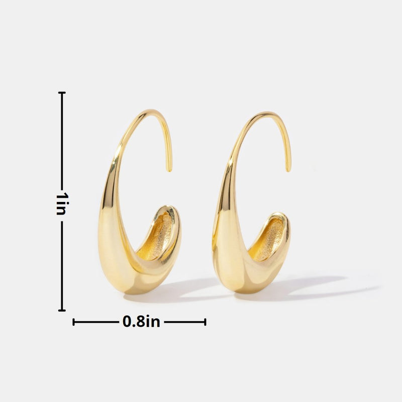 Cina - Dangle Hoop Earrings