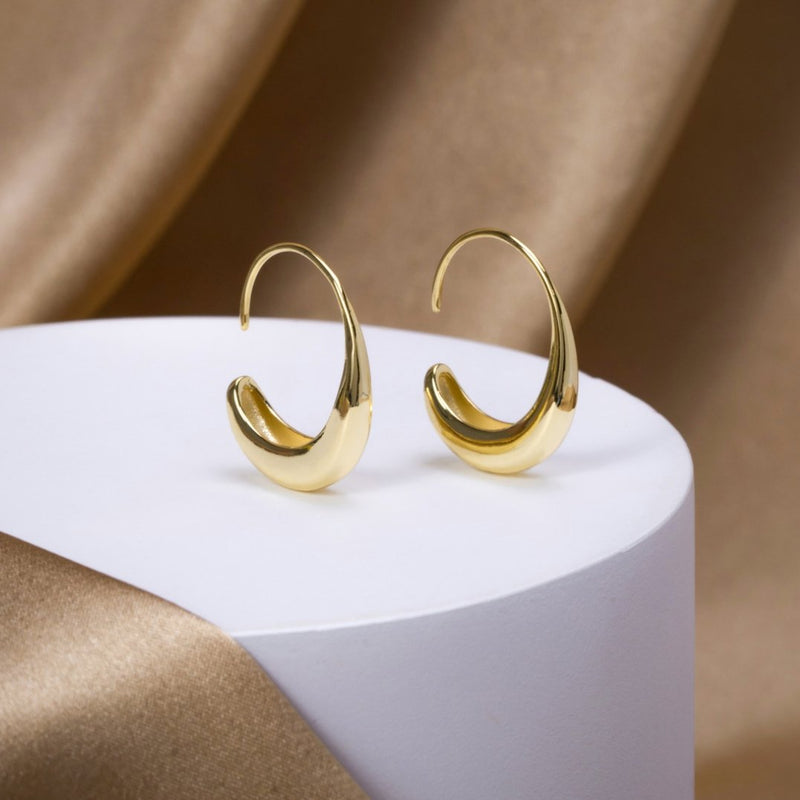 Cina - Dangle Hoop Earrings