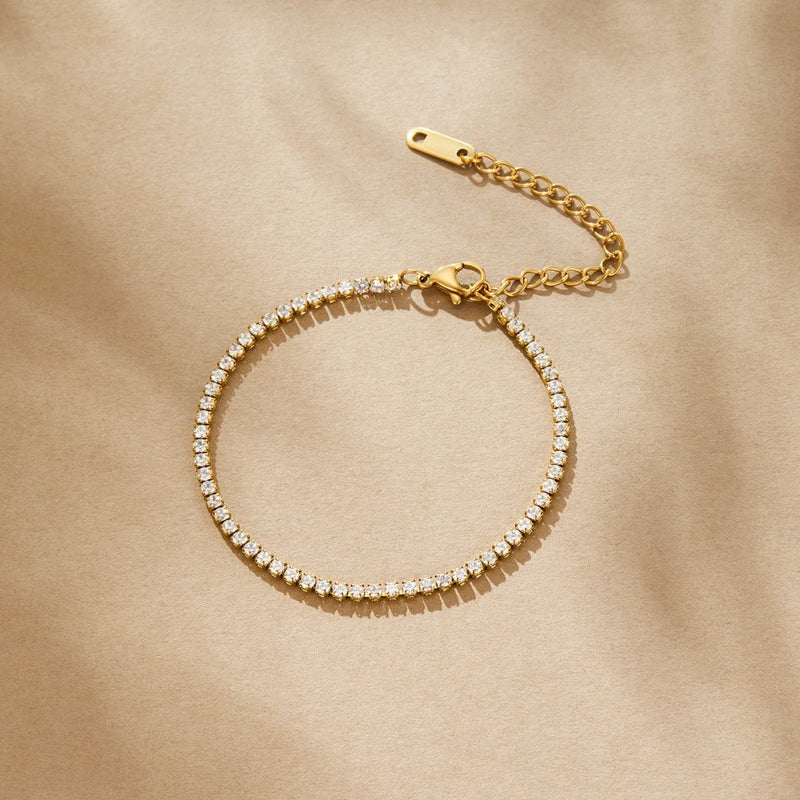 Gold Tennis Bracelet by Cordelia