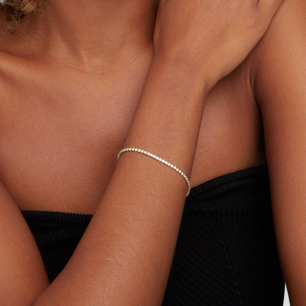 Gold Tennis Bracelet by Cordelia