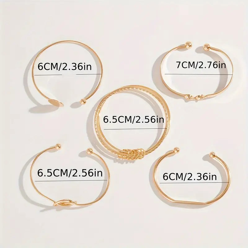 Gold Knotted Elegance Bracelet Collection