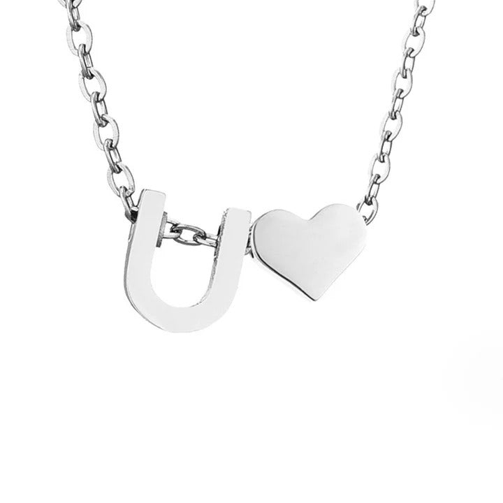 Courtney - Eternal Love Letter Silver Necklace