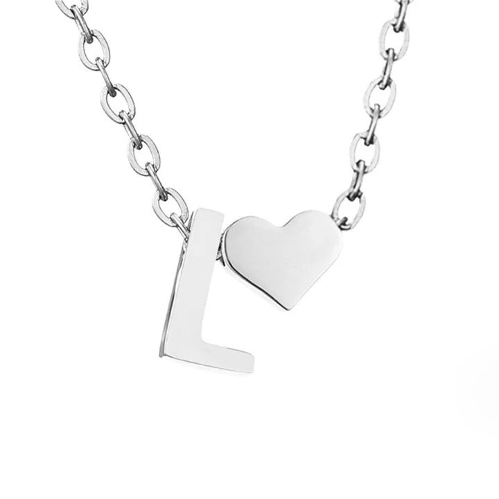 Courtney - Eternal Love Letter Silver Necklace