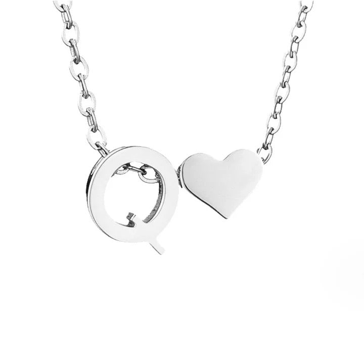 Courtney - Eternal Love Letter Silver Necklace