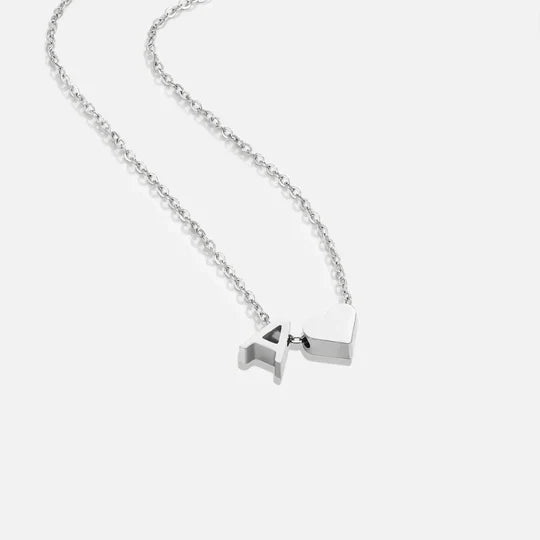 Courtney - Eternal Love Letter Silver Necklace