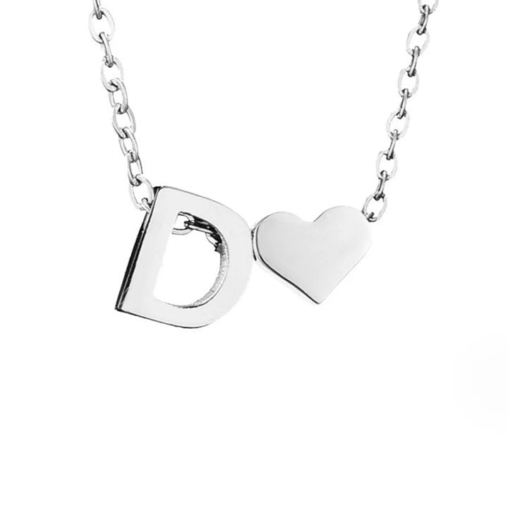 Courtney - Eternal Love Letter Silver Necklace