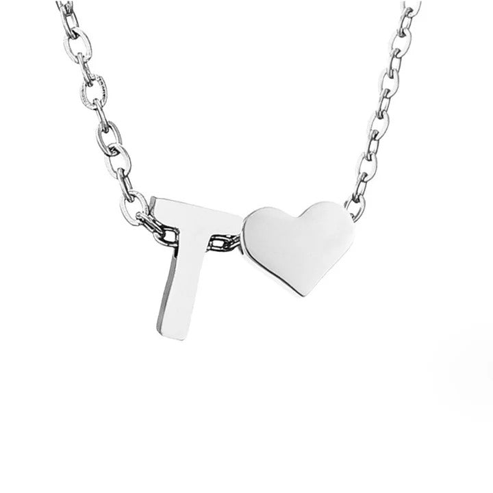 Courtney - Eternal Love Letter Silver Necklace