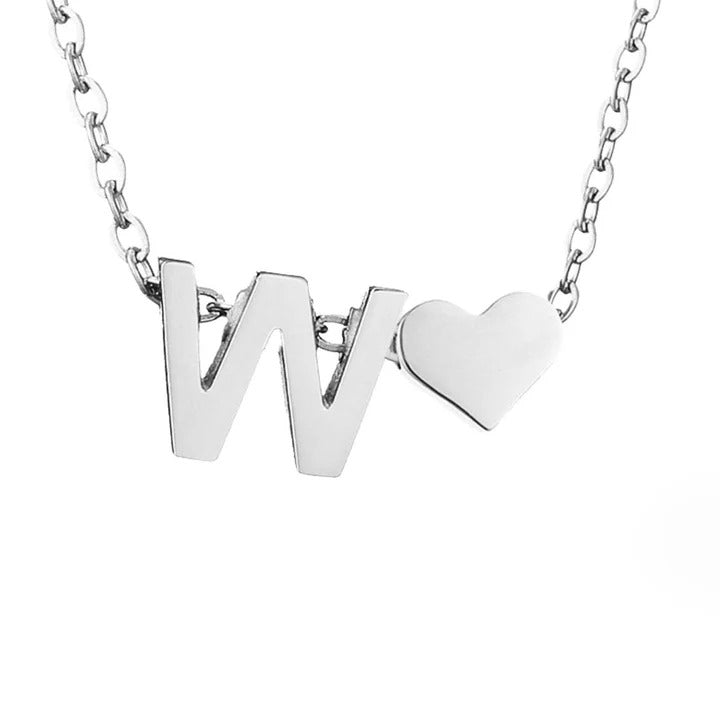 Courtney - Eternal Love Letter Silver Necklace