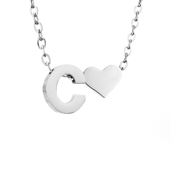 Courtney - Eternal Love Letter Silver Necklace