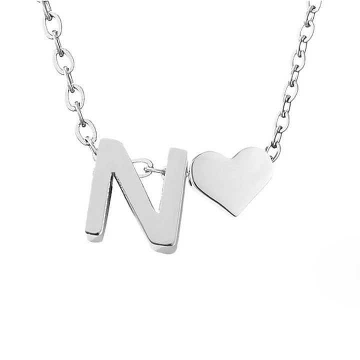 Courtney - Eternal Love Letter Silver Necklace